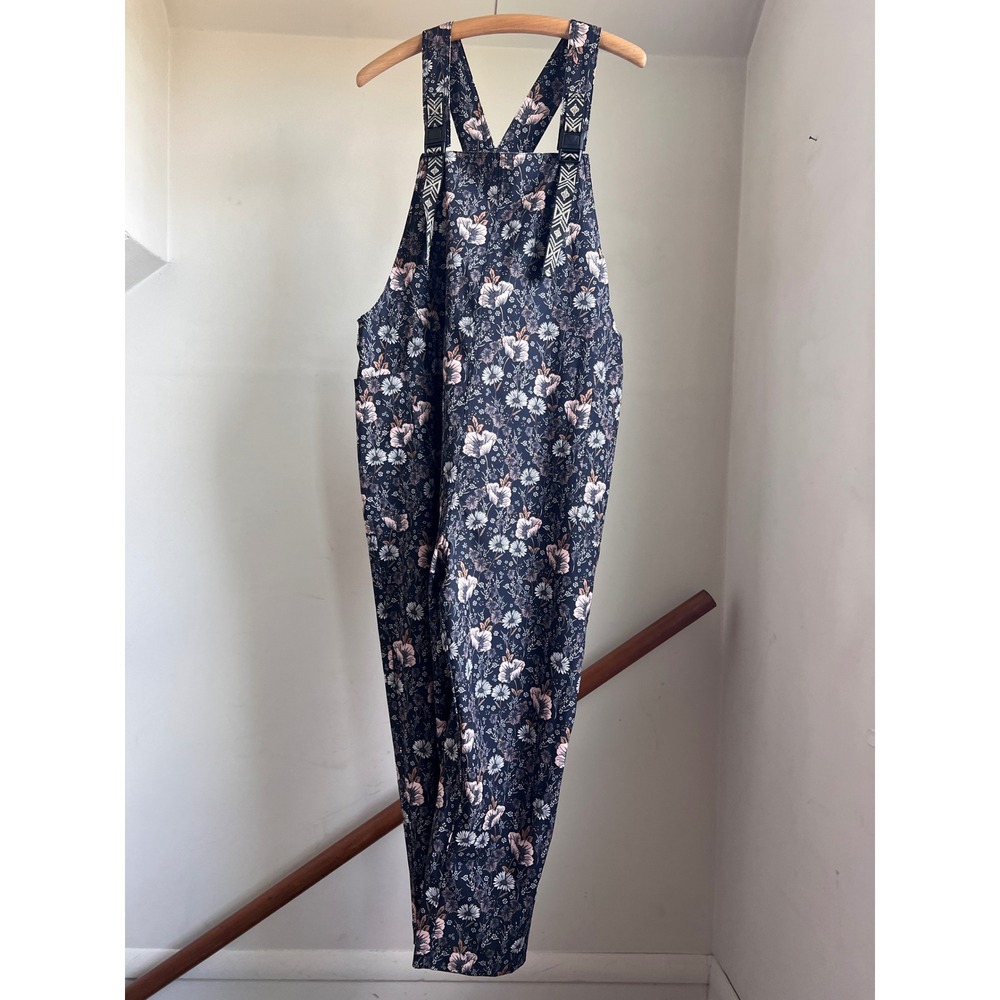 KAVU San Blas Overalls Large Quiet Wildflowers Floral Hiking Jumpsuit Quick Dry - Picture 5 of 8